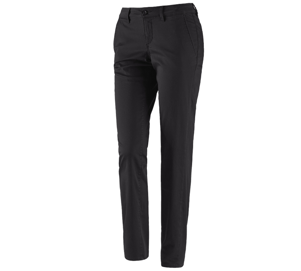 Pracovní kalhoty: e.s. Pracovní kalhoty s 5 kapsami Chino, dámské + černá