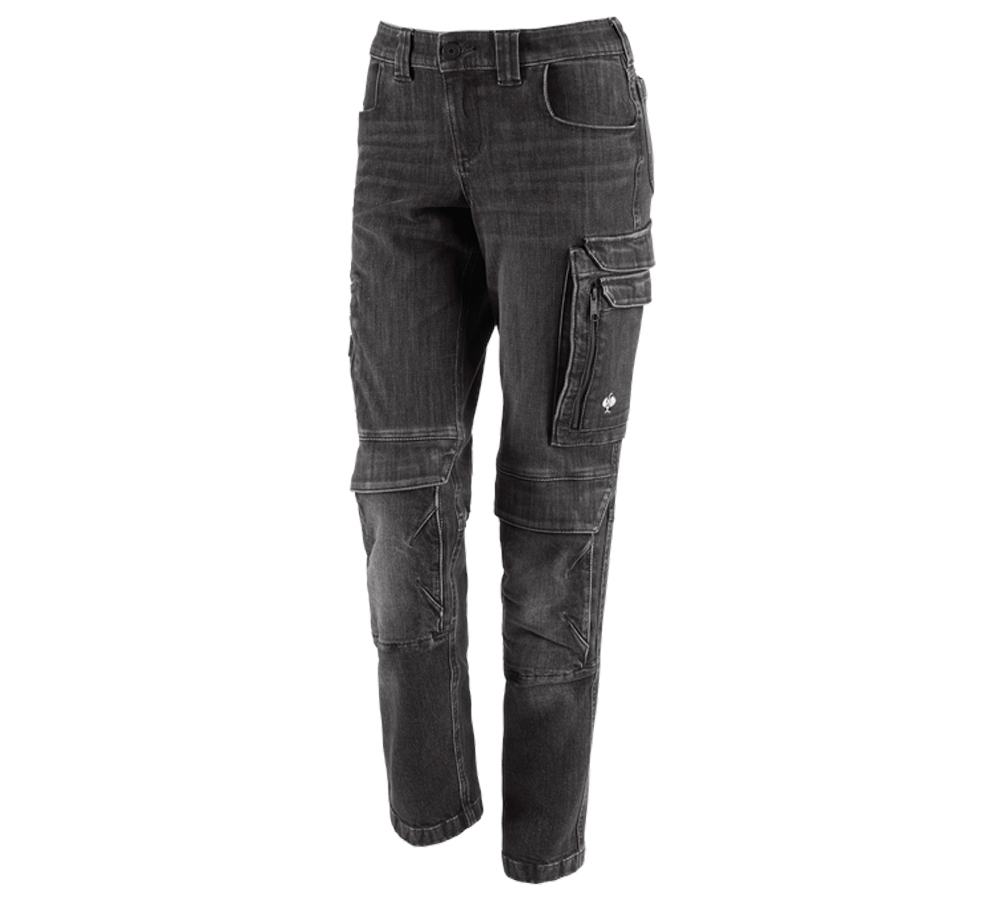 Pracovní kalhoty: Pracovní džíny cargo e.s.concrete, dámské + blackwashed