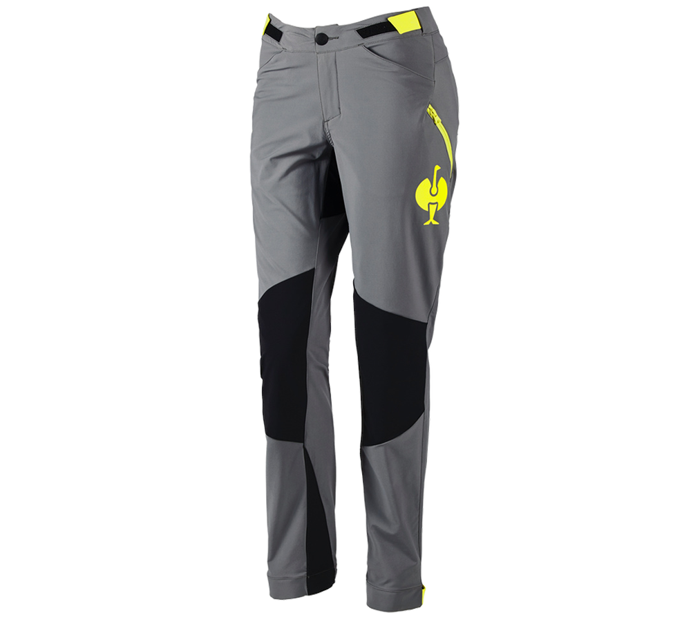 Pracovní kalhoty: Funkční kalhoty e.s.trail, dámské + čedičově šedá/acidově žlutá