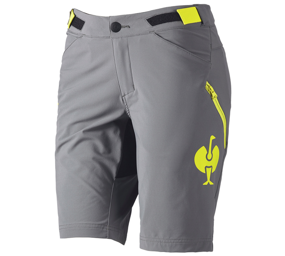 Pracovní kalhoty: Funkční šortky e.s.trail, dámské + čedičově šedá/acidově žlutá