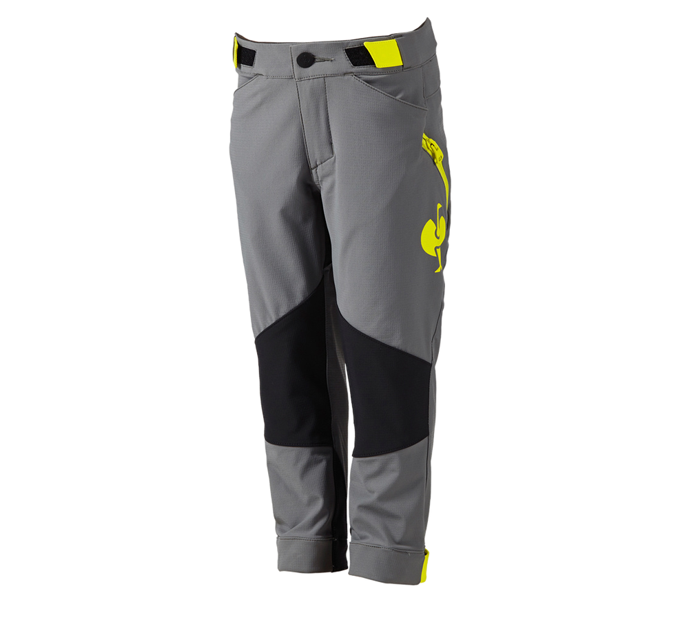 Kalhoty: Funkční kalhoty e.s.trail, dětská + čedičově šedá/acidově žlutá