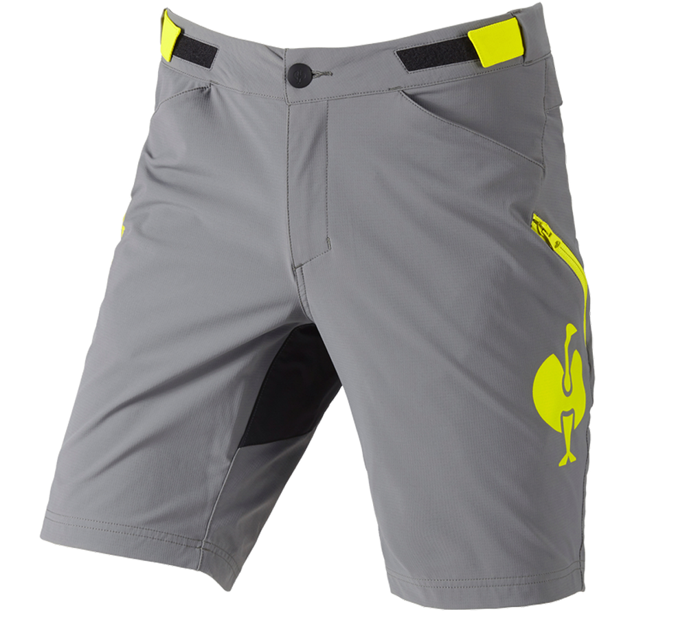 Pracovní kalhoty: Funkční šortky e.s.trail + čedičově šedá/acidově žlutá