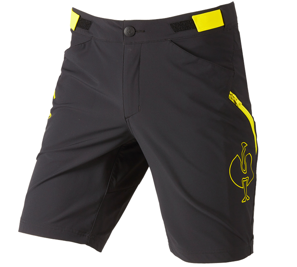 Pracovní kalhoty: Funkční šortky e.s.trail + černá/acidově žlutá
