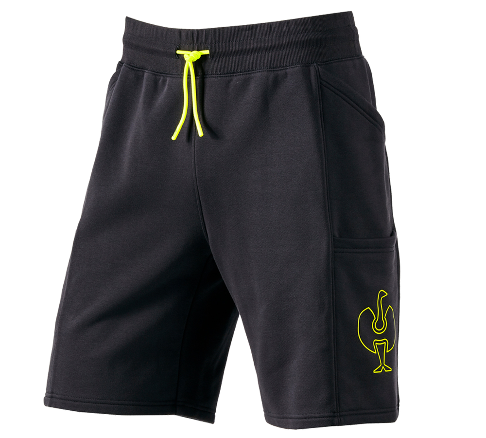 Pracovní kalhoty: Lehké šortky e.s.trail + černá/acidově žlutá