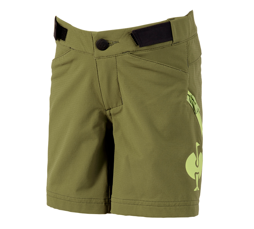 Témata: Funkční šortky e.s.trail, dětská + jalovcová zelená/citronově zelená