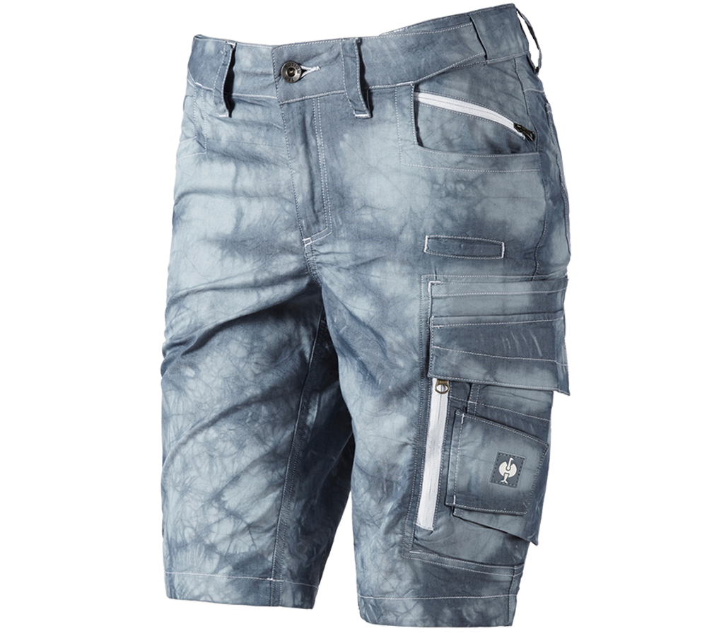 Pracovní kalhoty: Šortky cargo e.s.motion ten léto,dámská + kouřově modrá vintage