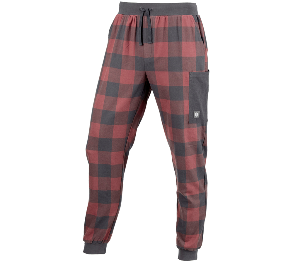 Doplňky: e.s. Pyžamo kalhoty + oxidově červená/karbonová šedá