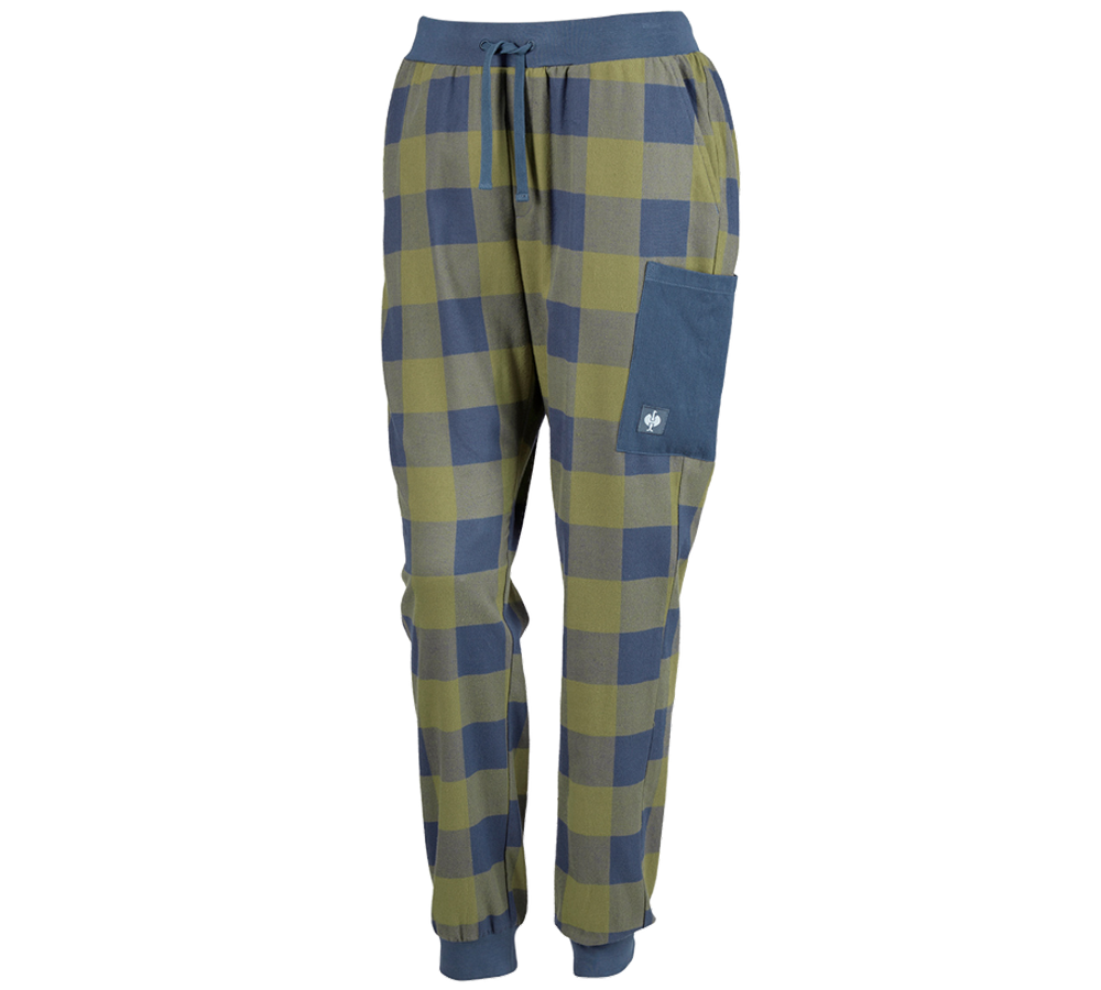 Doplňky: e.s. Pyžamo kalhoty, dámské + horská zelená/oxidově modrá