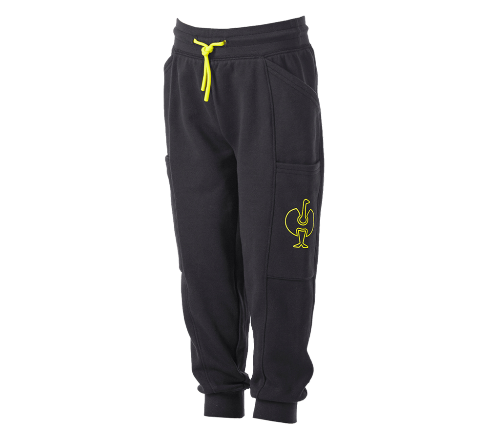 Oděvy: Teplákové kalhoty light e.s.trail, dětská + černá/acidově žlutá