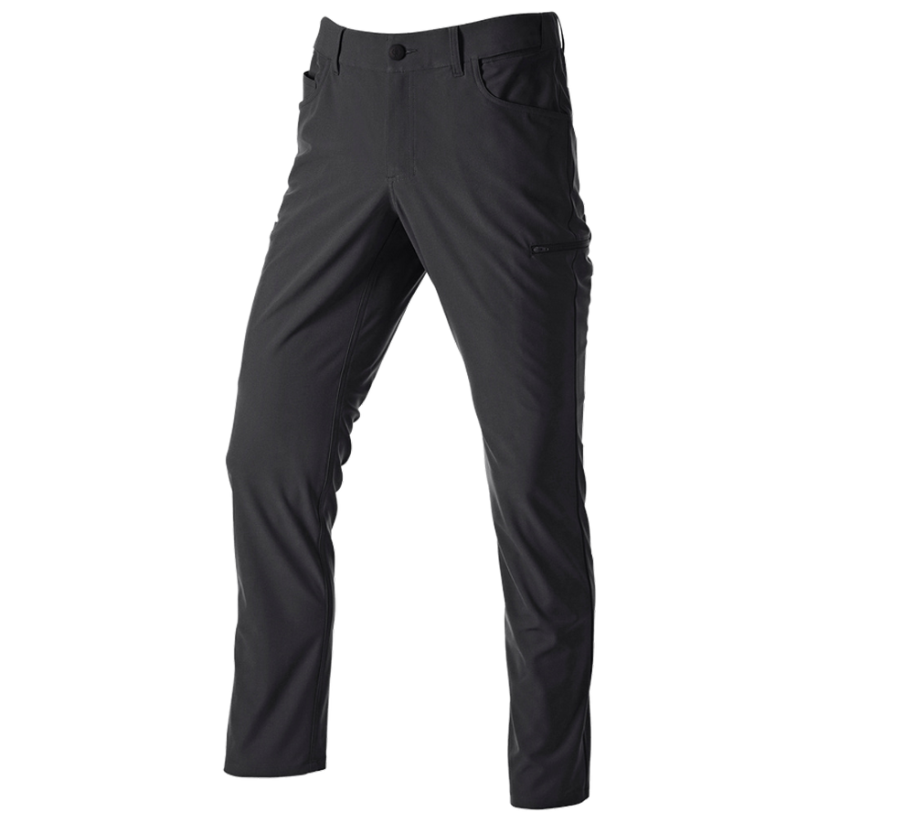 Pracovní kalhoty: Pracovní kalhoty s 5 kapsami Chino e.s.work&travel + černá