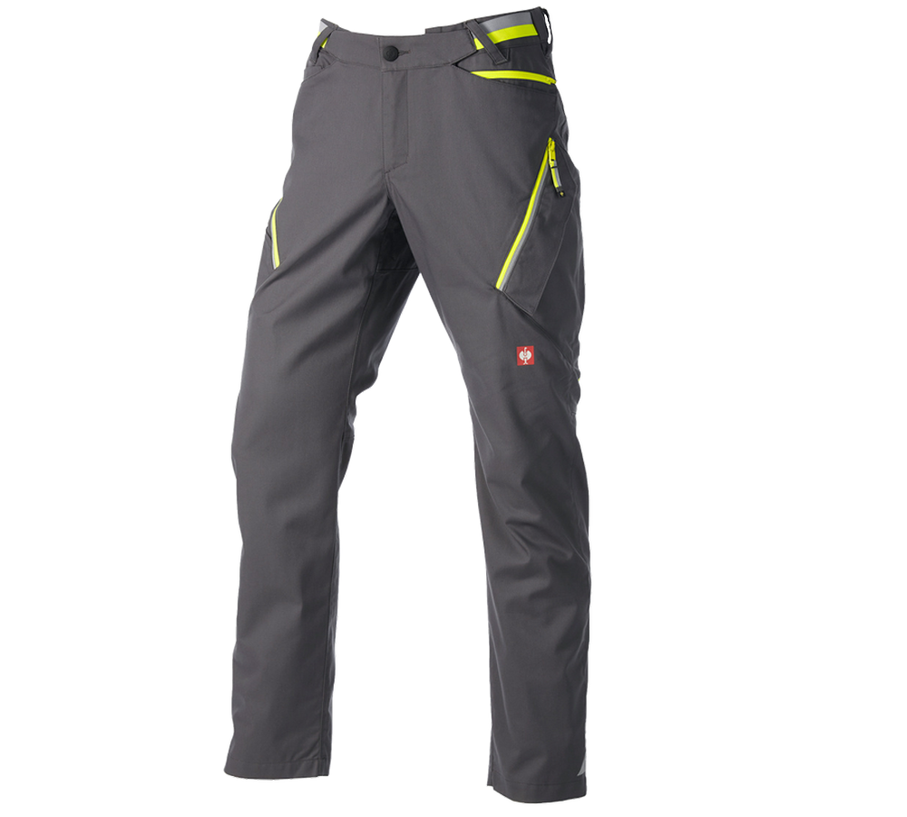 Pracovní kalhoty: Kalhoty s více kapsami e.s.ambition + antracit/výstražná žlutá