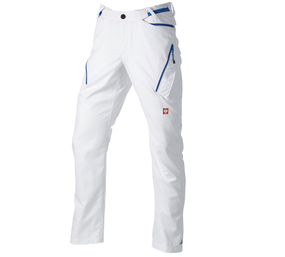 Pracovní kalhoty: Kalhoty s více kapsami e.s.ambition + bílá/enciánově modrá