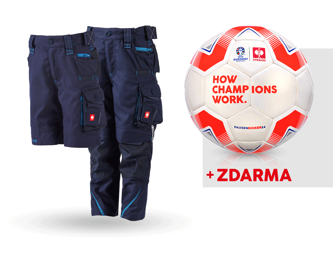Oděvy: SADA:Dětské kalhoty+šortky e.s.motion 2020+fotbal. + tmavomodrá/atol