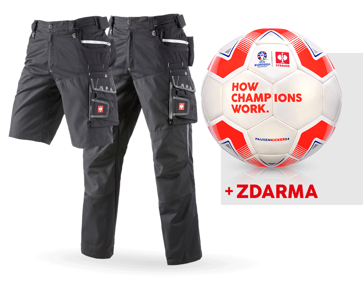 Spolupráce: SADA: Kalhoty e.s.motion léto + šortky + fotbalový + asfalt/grafit/cement