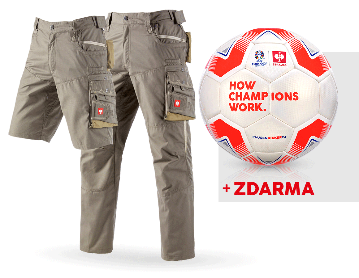Spolupráce: SADA: Kalhoty e.s.motion léto + šortky + fotbalový + kámen/khaki/písková