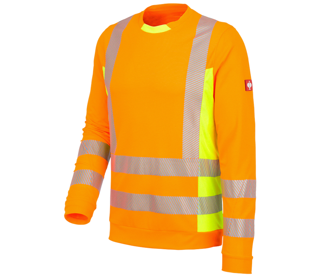 Trička, svetry & košile: Výstražné funk. s dlouhým rukáve e.s.motion 2020 + výstražná oranžová/výstražná žlutá