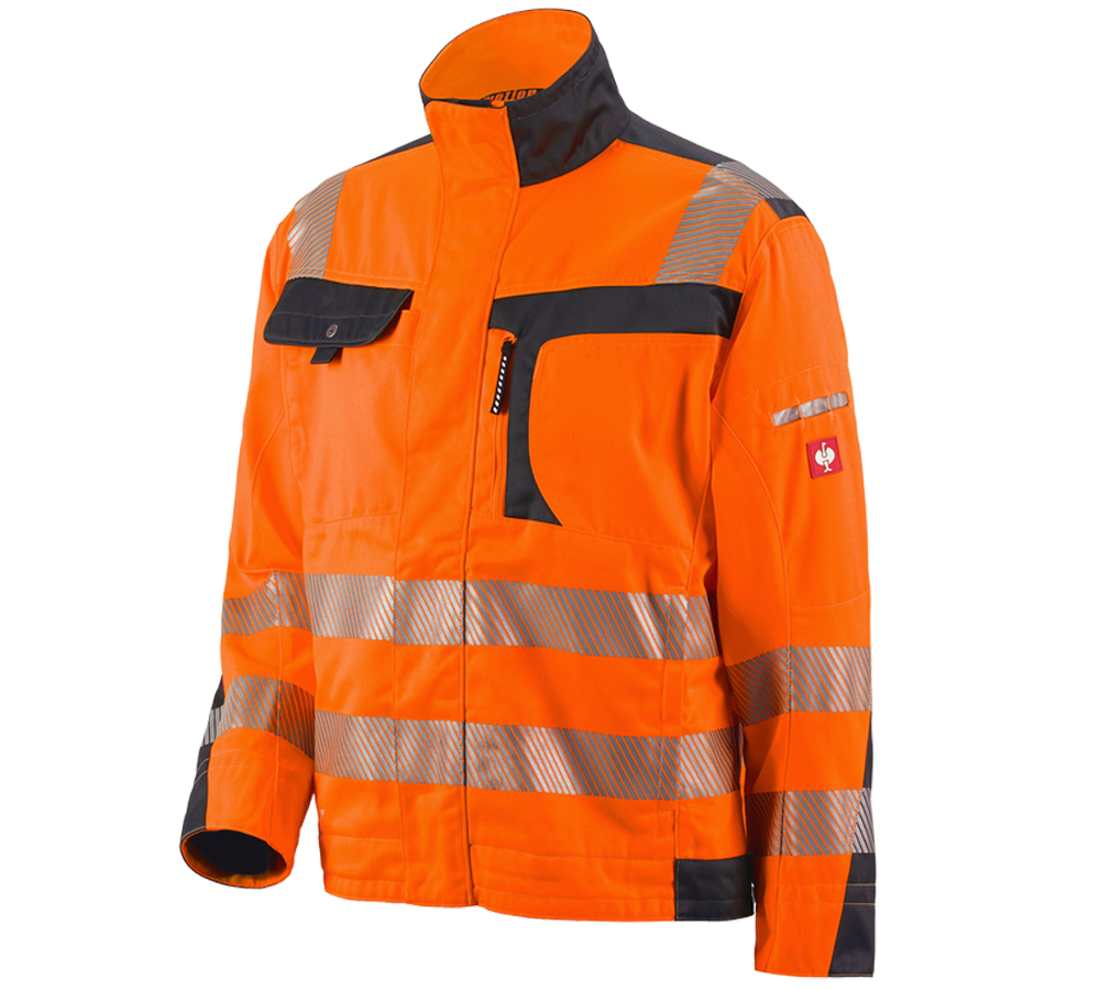 Pracovní bundy: Výstražná bunda e.s.motion + výstražná oranžová/antracit