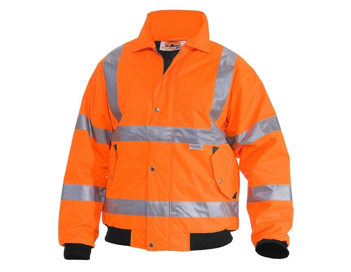 Pracovní bundy: STONEKIT Výstražná pilotní bunda + výstražná oranžová