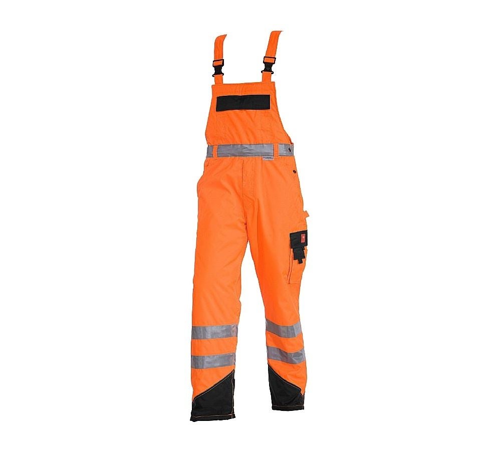 Pracovní kalhoty: Výstražné termo kalhoty s laclem e.s.image + výstražná oranžová