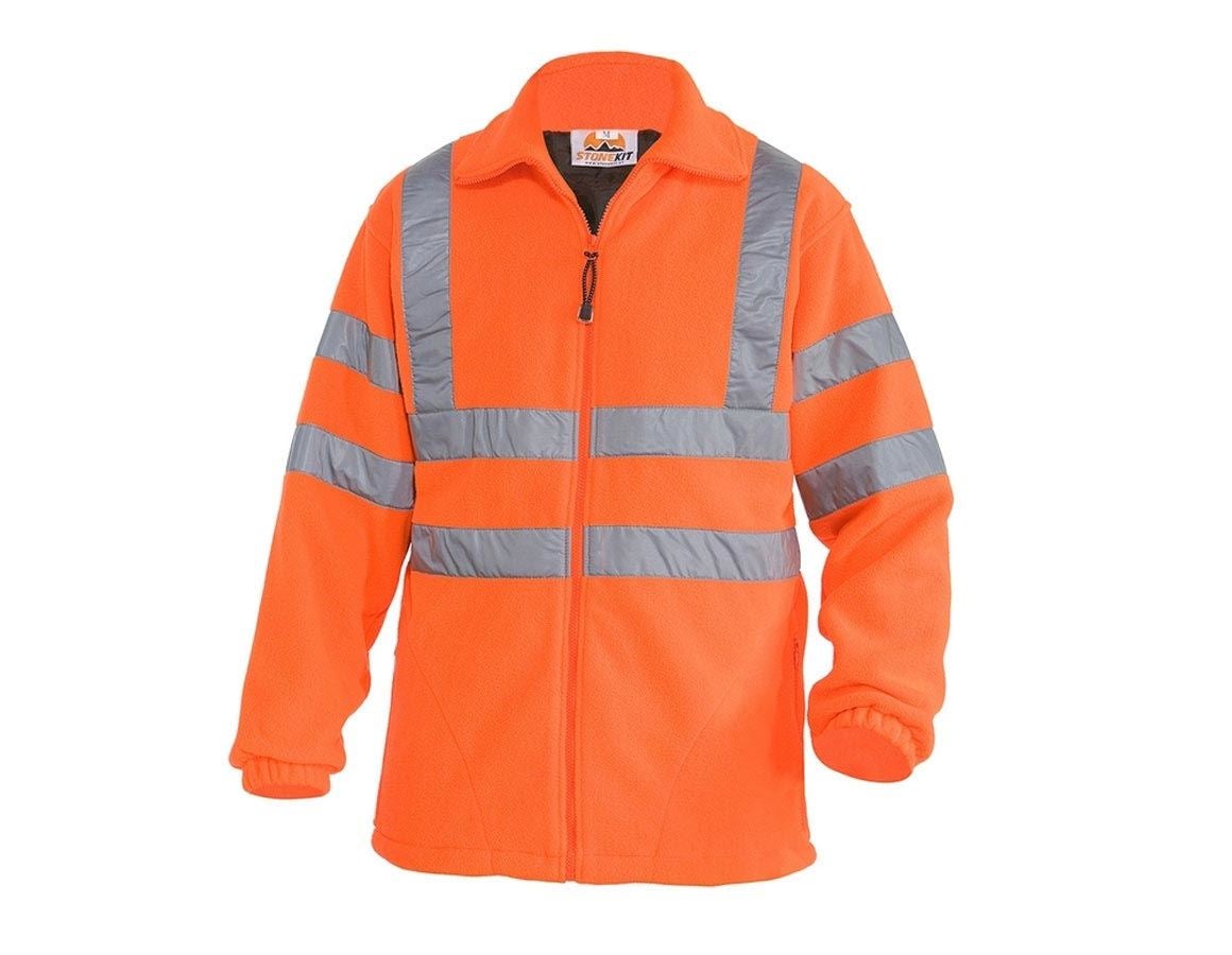 Pracovní bundy: STONEKIT Výstražná bunda Fleece + výstražná oranžová