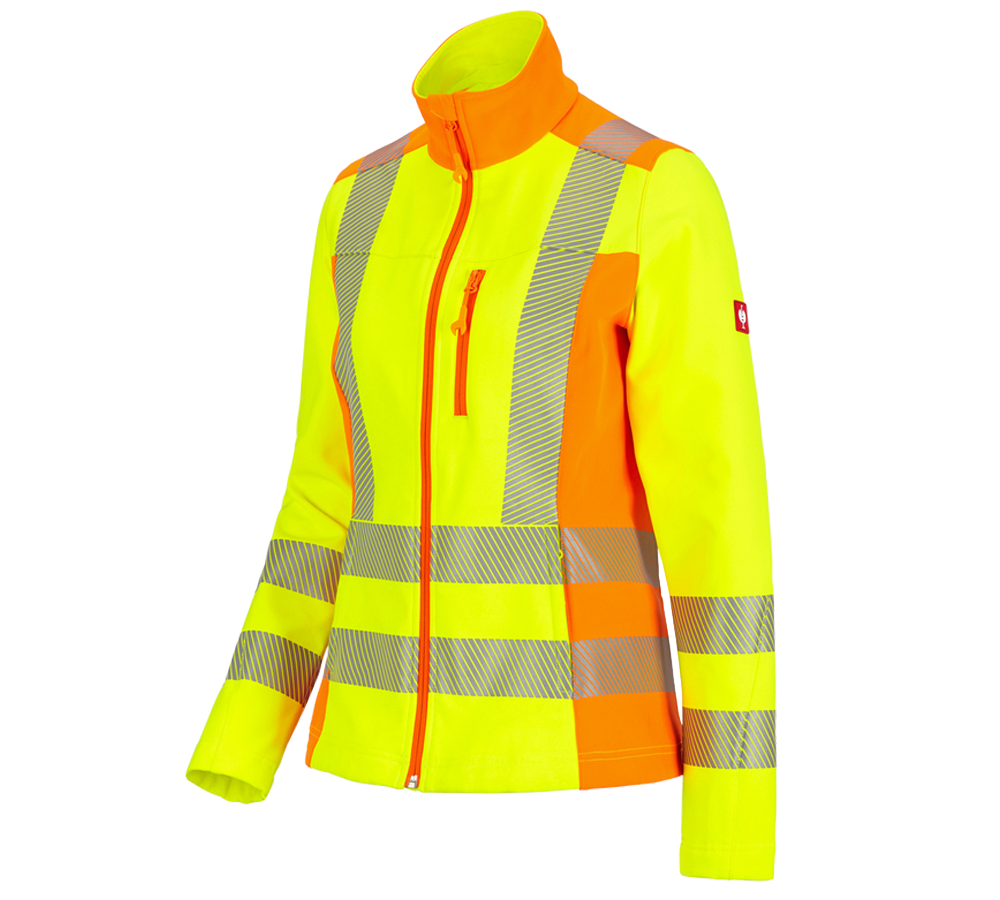 Pracovní bundy: Výstražná soft.bunda softlight e.s.motion 2020,dá + výstražná žlutá/výstražná oranžová