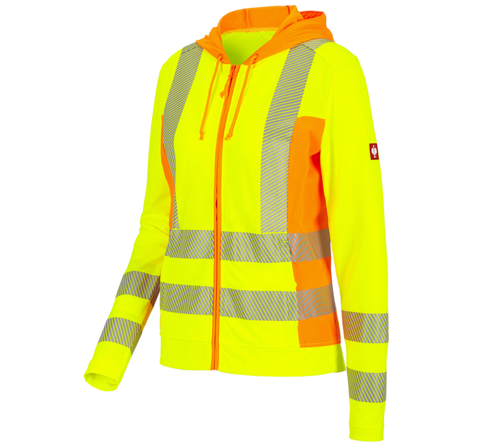 Pracovní bundy: Výstražná funk.bunda s kapucí e.s.motion 2020,da + výstražná žlutá/výstražná oranžová