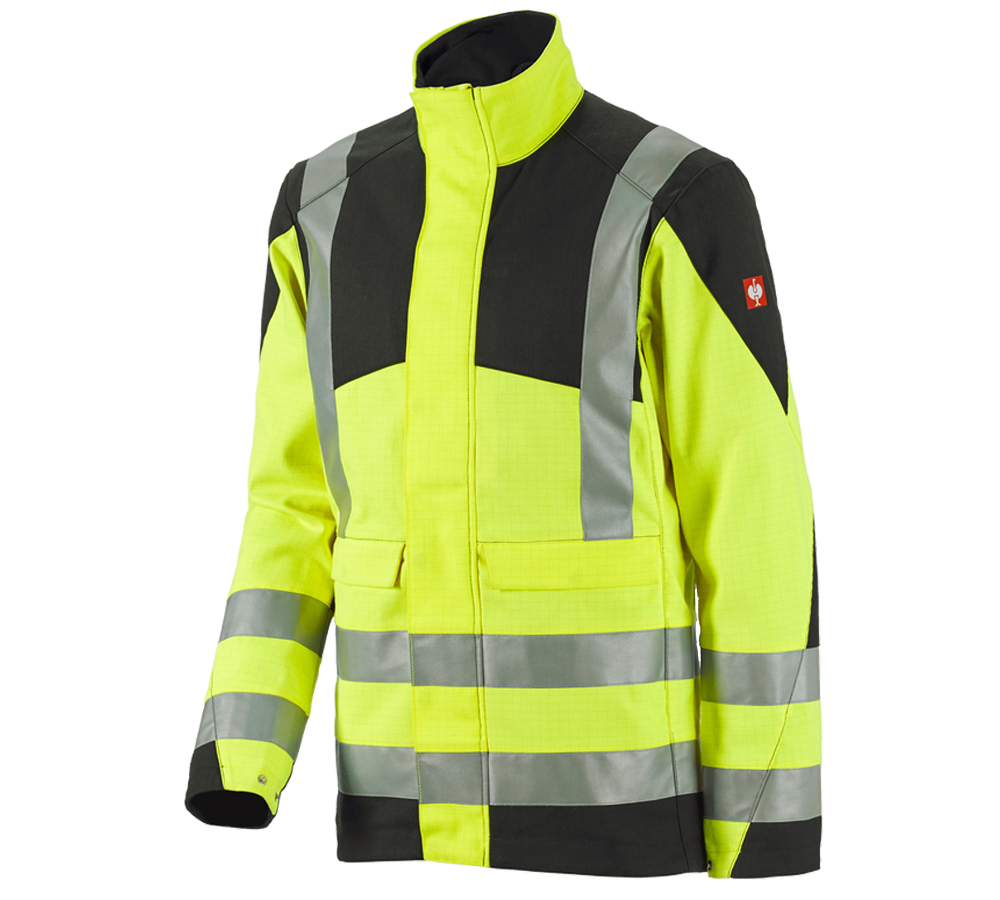 Pracovní bundy: e.s. Pracovní bunda multinorm high-vis + výstražná žlutá/černá