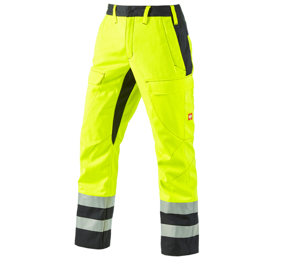 Pracovní kalhoty: e.s. Kalhoty do pasu multinorm high-vis + výstražná žlutá/černá