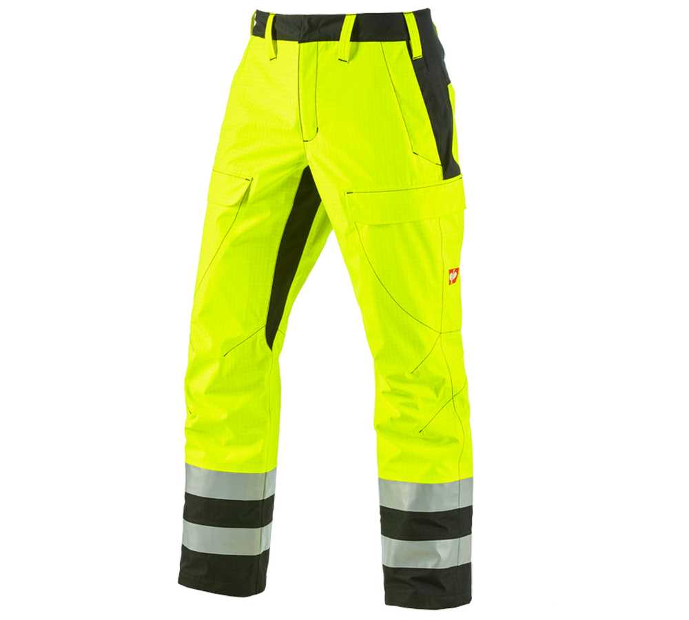 Pracovní kalhoty: e.s. Kalhoty multinorm high-vis + výstražná žlutá/černá
