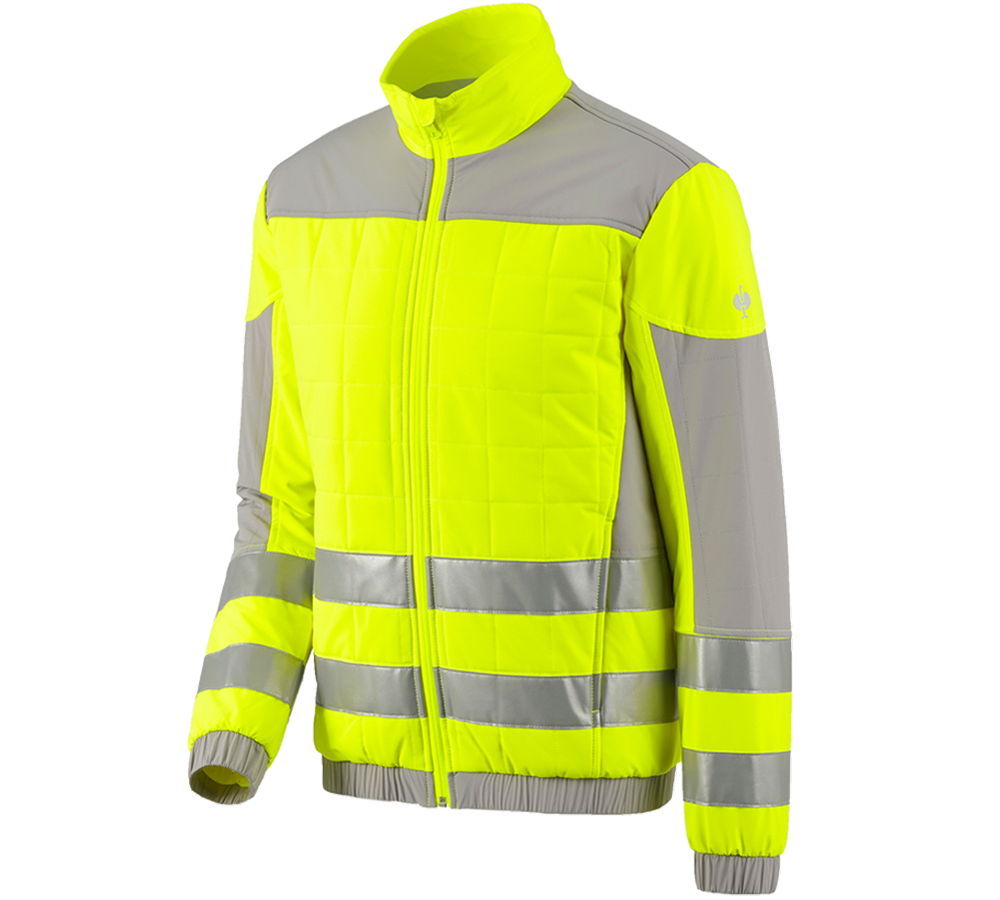 Pracovní bundy: Výstražná bunda e.s.concrete + výstražná žlutá/perlově šedá