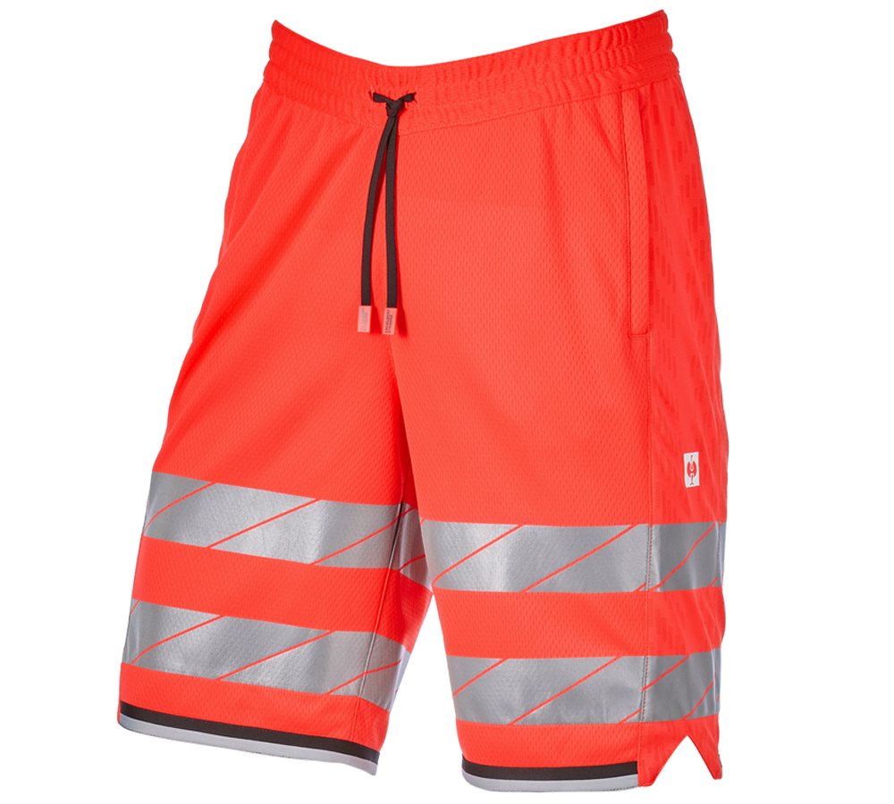 Pracovní kalhoty: Výstražné funkční šortky e.s.ambition + výstražná červená/černá