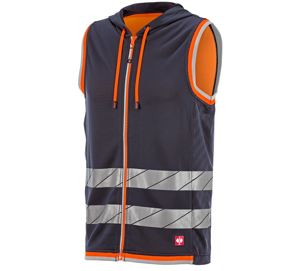 Oděvy: Reflex funkční vesta e.s.ambition + tmavomodrá/výstražná oranžová