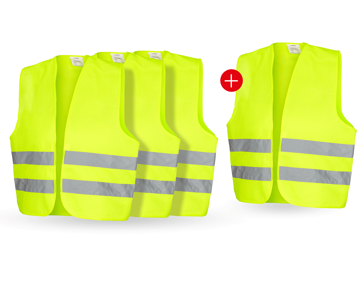 Oděvy: 4 za 3 STONEKIT Výstražná vesta Basic + výstražná žlutá