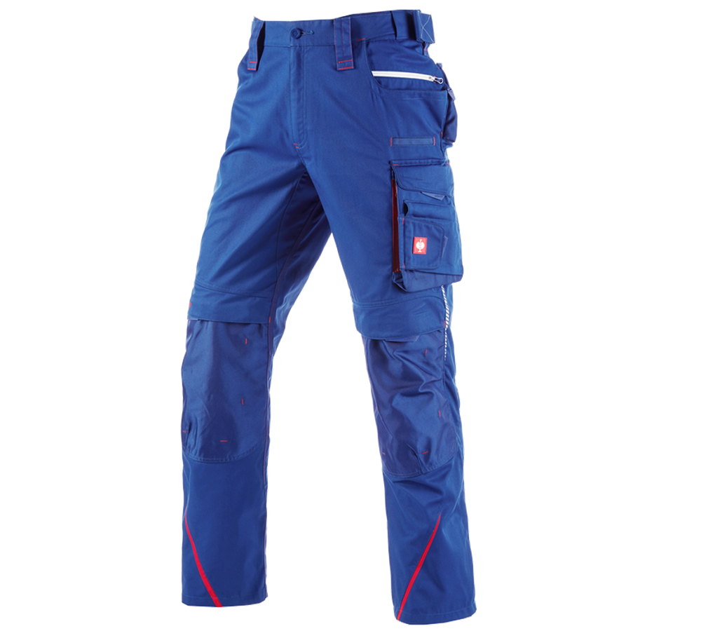 Pracovní kalhoty: Kalhoty e.s.motion 2020 + modrá chrpa/ohnivě červená