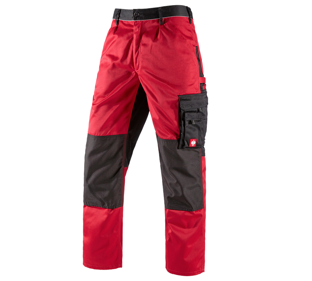 Pracovní kalhoty: Kalhoty do pasu e.s.image + červená/černá