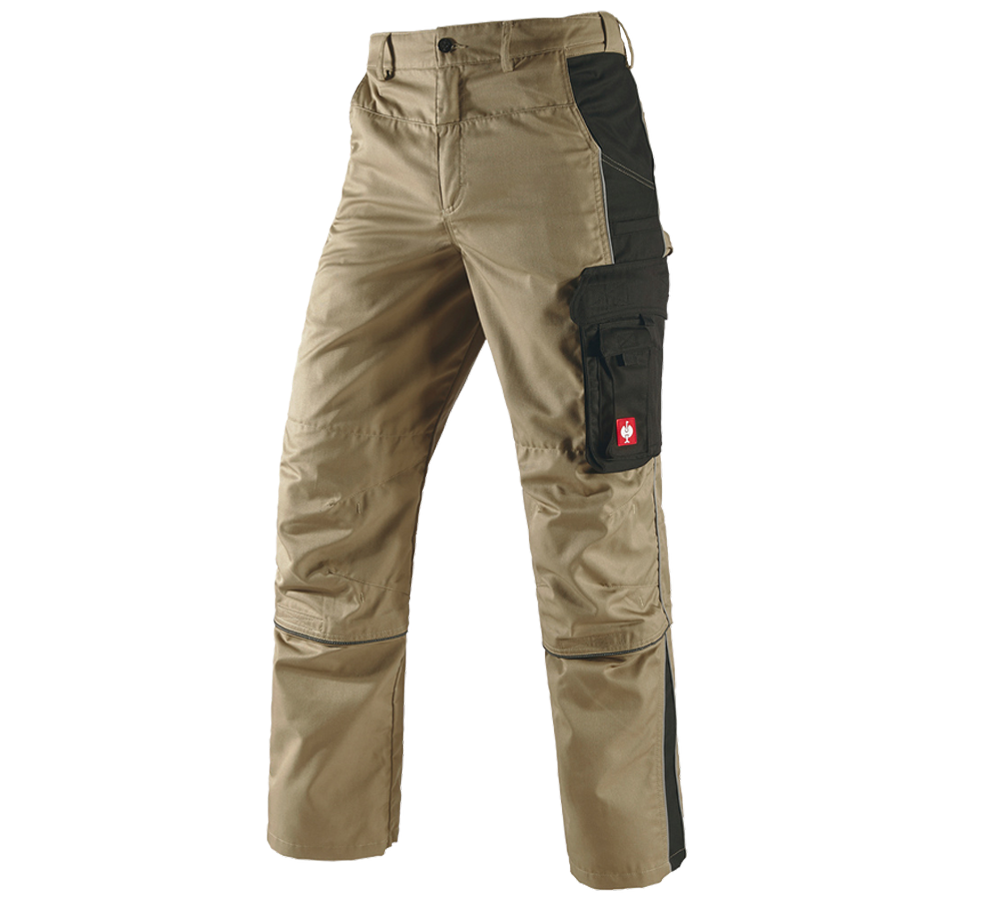 Pracovní kalhoty: Zip-off Kalhoty e.s.active + khaki/černá