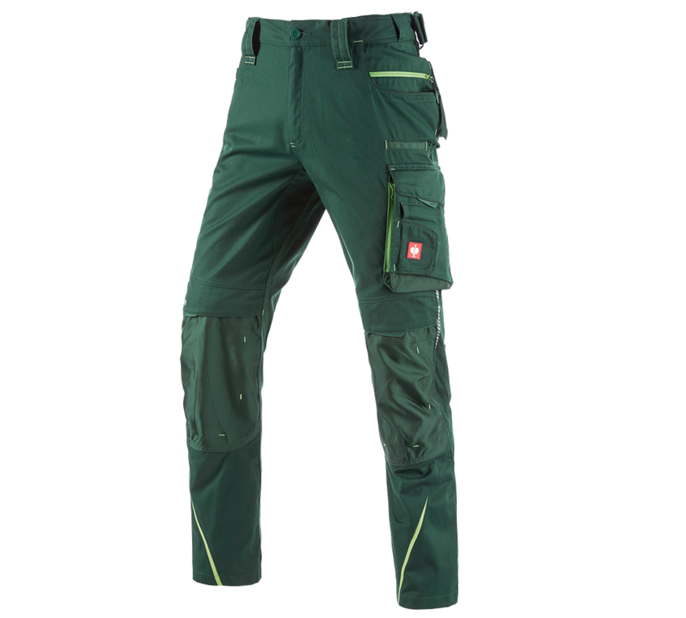 Pracovní kalhoty: Zimní kalhoty do pasu e.s.motion 2020, pánské + zelená/mořská zelená