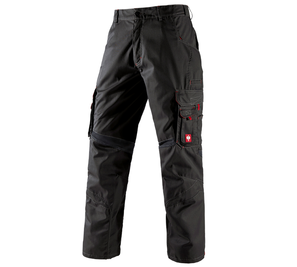 Pracovní kalhoty: Kalhoty do pasu e.s.akzent + černá/červená