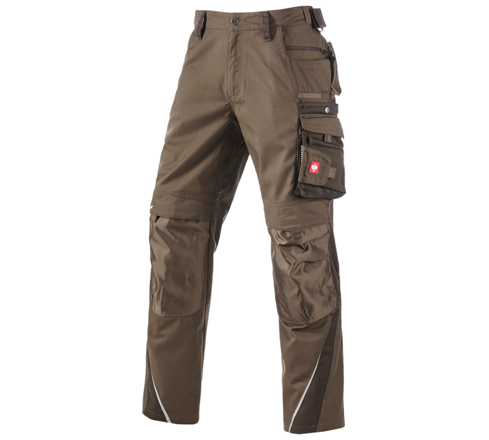 Pracovní kalhoty: Kalhoty do pasu e.s.motion, zimní + lískový oříšek/kaštan