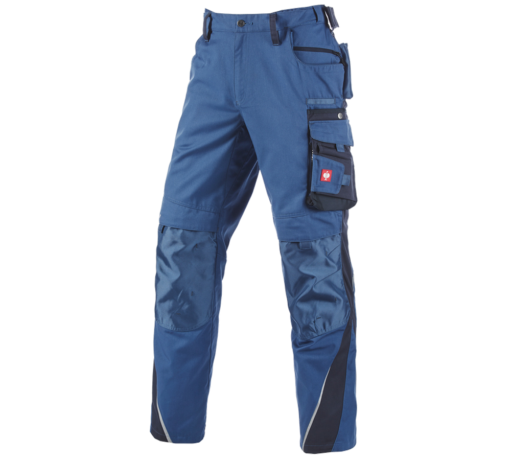Pracovní kalhoty: Kalhoty do pasu e.s.motion, zimní + kobalt/pacifik