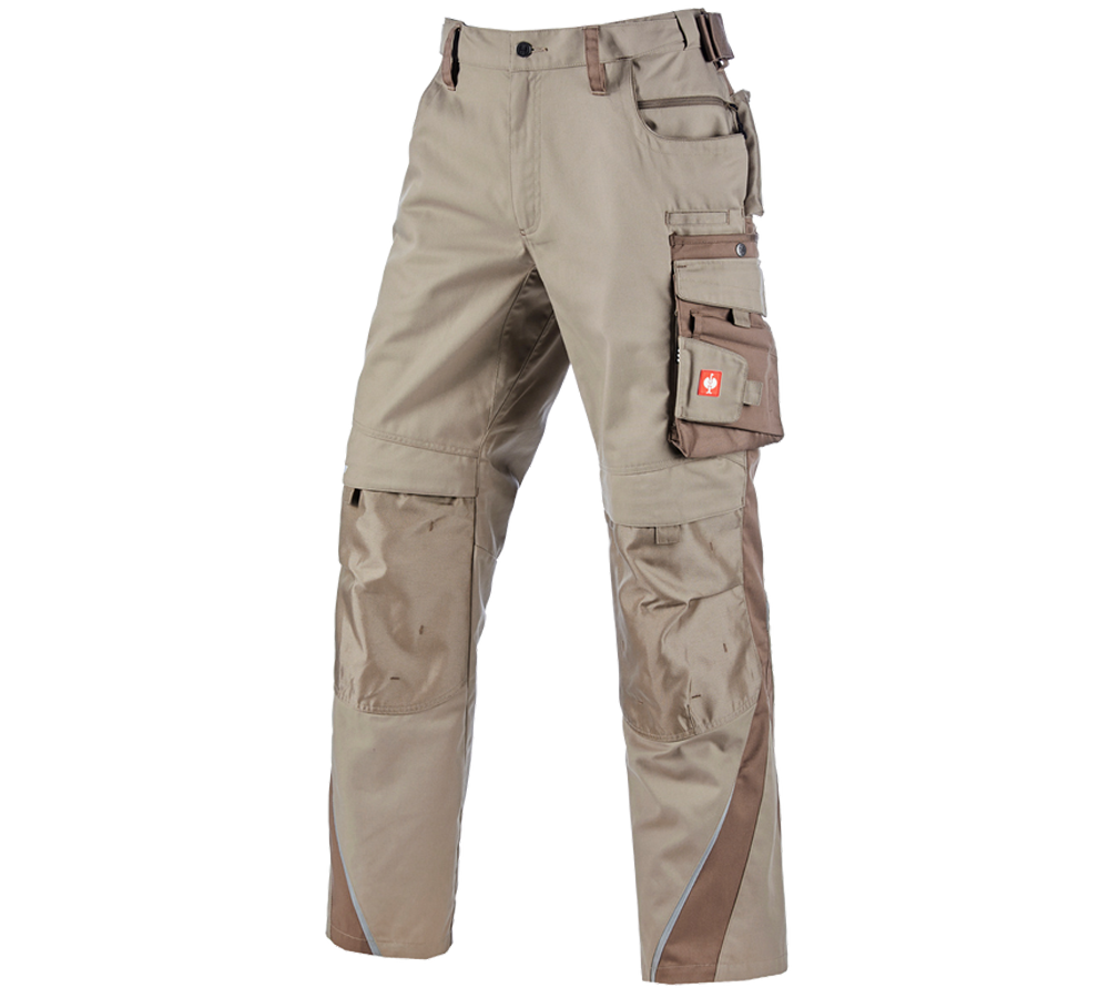 Pracovní kalhoty: Kalhoty do pasu e.s.motion, zimní + jíl/rašelina