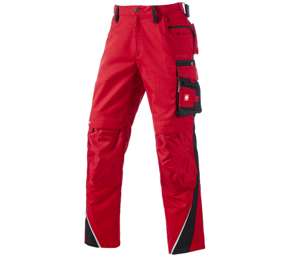 Pracovní kalhoty: Kalhoty do pasu e.s.motion, zimní + červená/černá