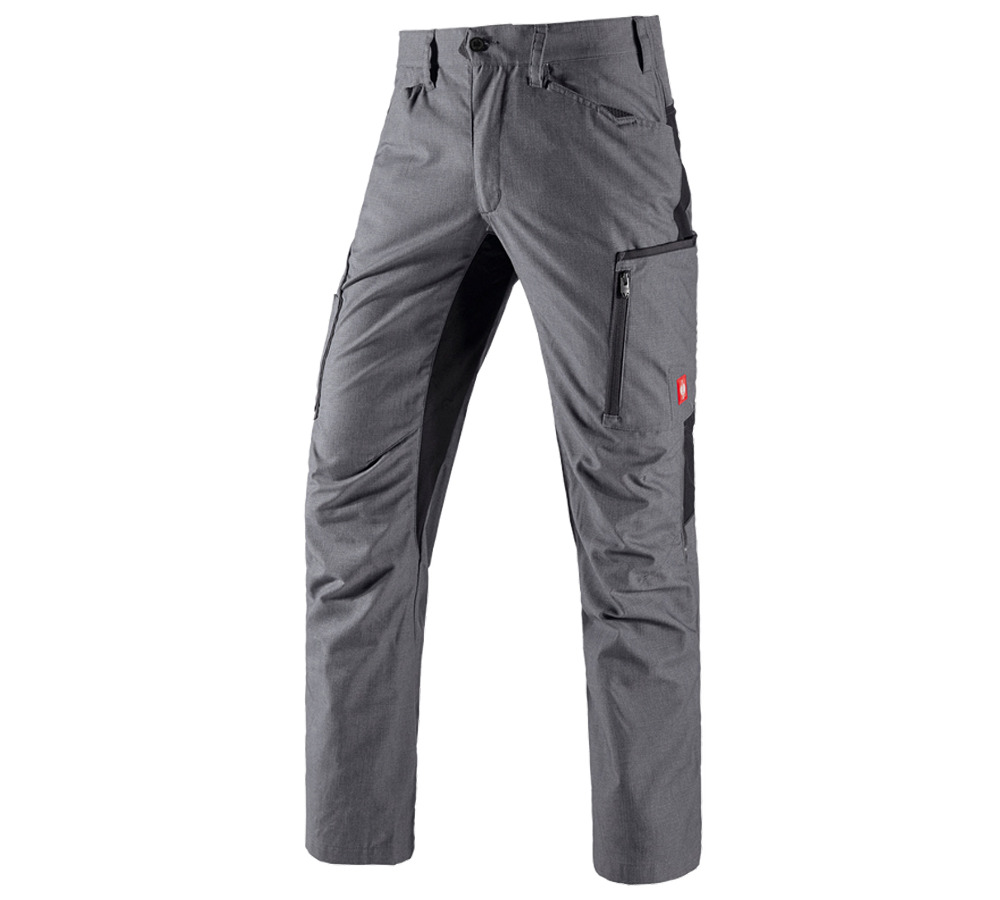 Pracovní kalhoty: Kalhoty do pasu e.s.vision, pánská + cement melanž/černá