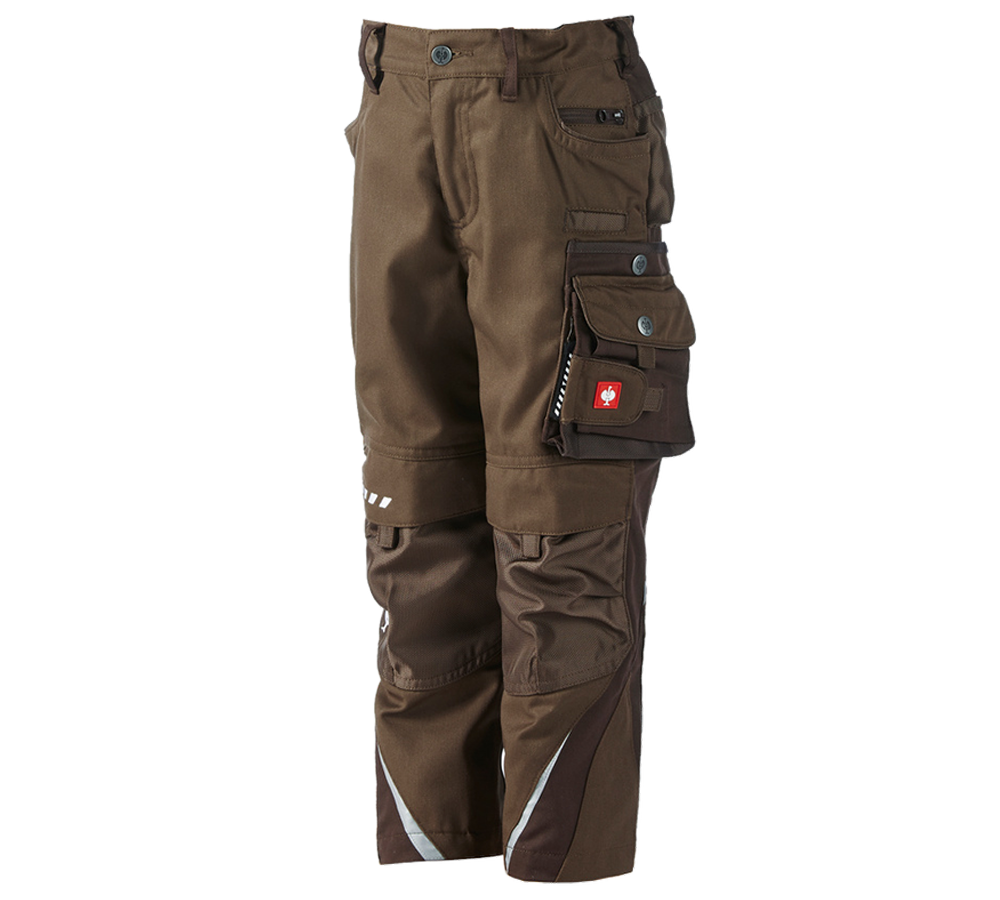 Kalhoty: Dětské kalhoty do pasu e.s.motion, zimní + lískový oříšek/kaštan