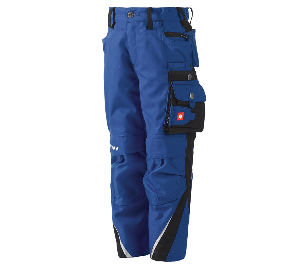 Kalhoty: Dětské kalhoty do pasu e.s.motion, zimní + modrá chrpa/černá