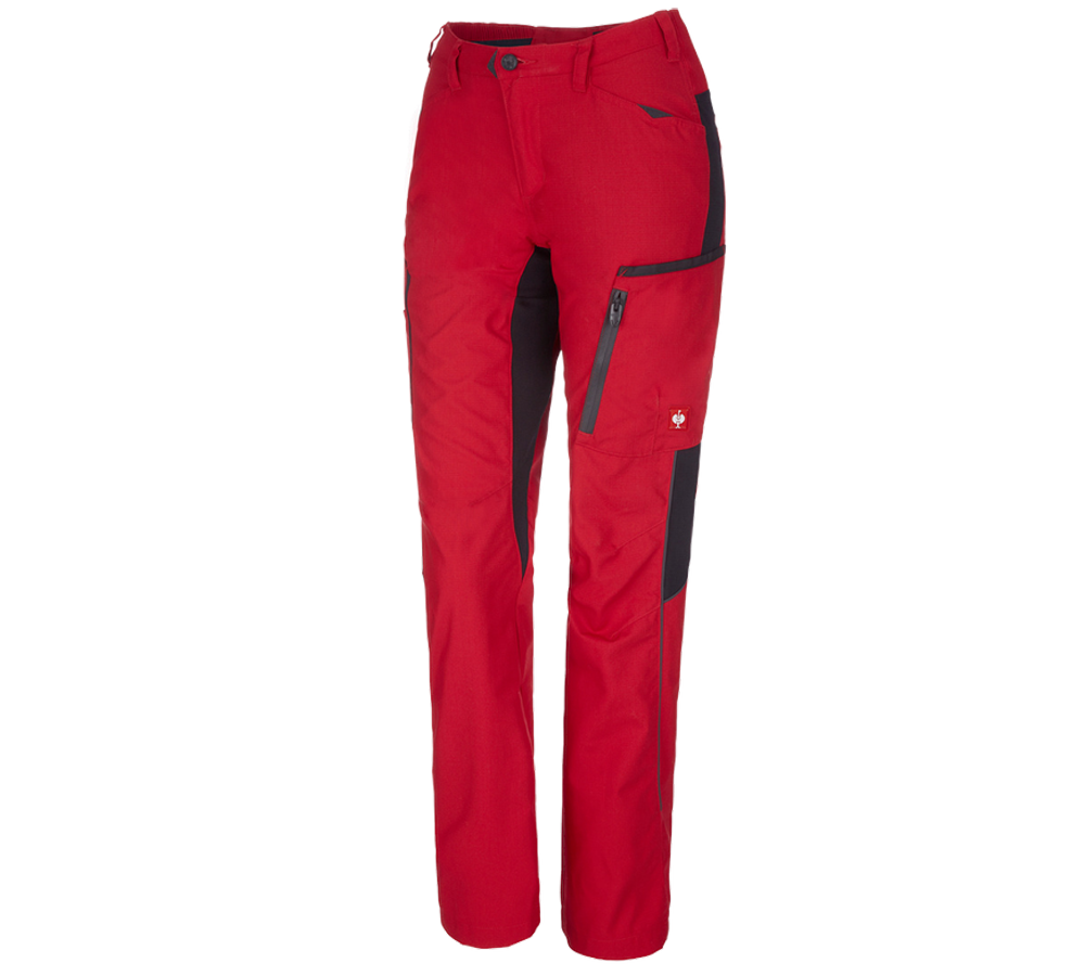 Pracovní kalhoty: Dámské zimní kalhoty e.s.vision + červená/černá