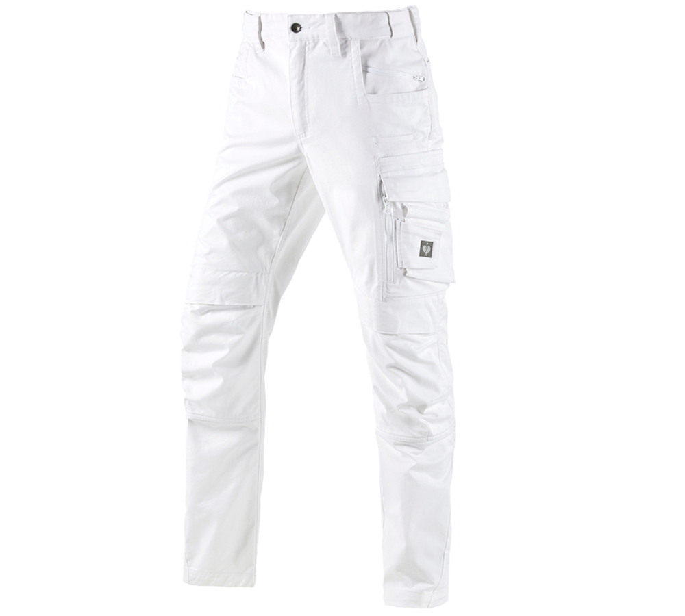 Pracovní kalhoty: Kalhoty do pasu e.s.motion ten + bílá