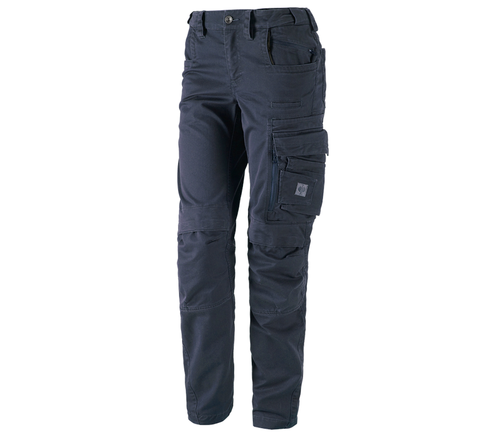 Pracovní kalhoty: Kalhoty do pasu e.s.motion ten, dámská + břidlicová modrá