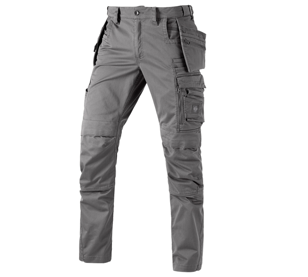 Pracovní kalhoty: Kalhoty do pasu e.s.motion ten tool-pouch + granitová
