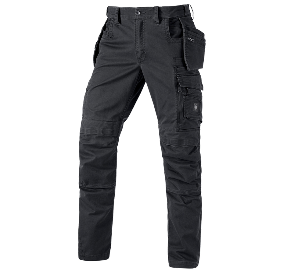 Pracovní kalhoty: Kalhoty do pasu e.s.motion ten tool-pouch + oxidově černá